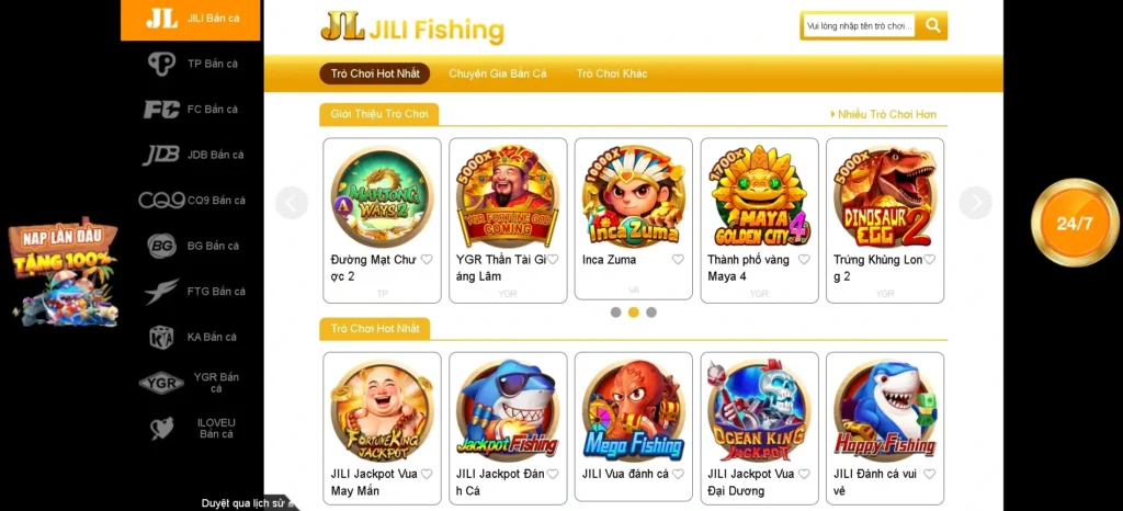 Game nổ hũ bắn cá